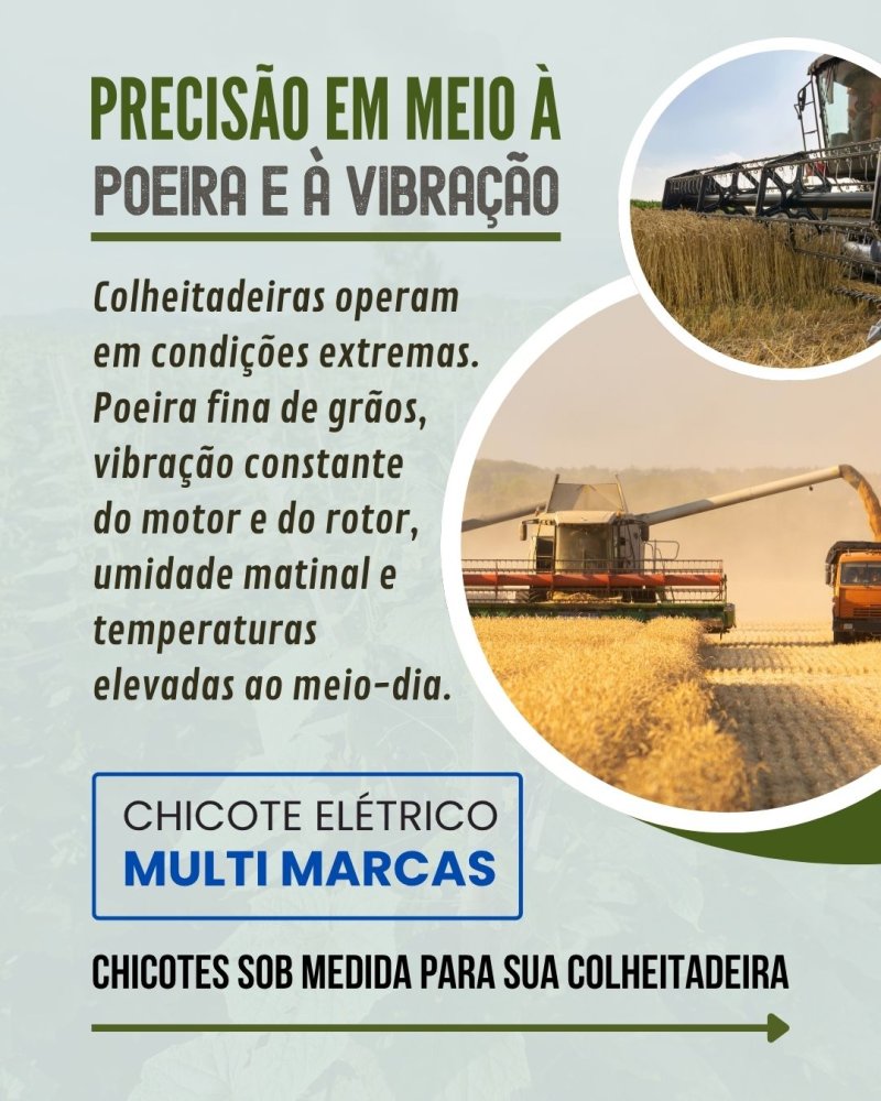 Chicotes para Colheitadeiras Precisão em Meio à Poeira e à Vibração