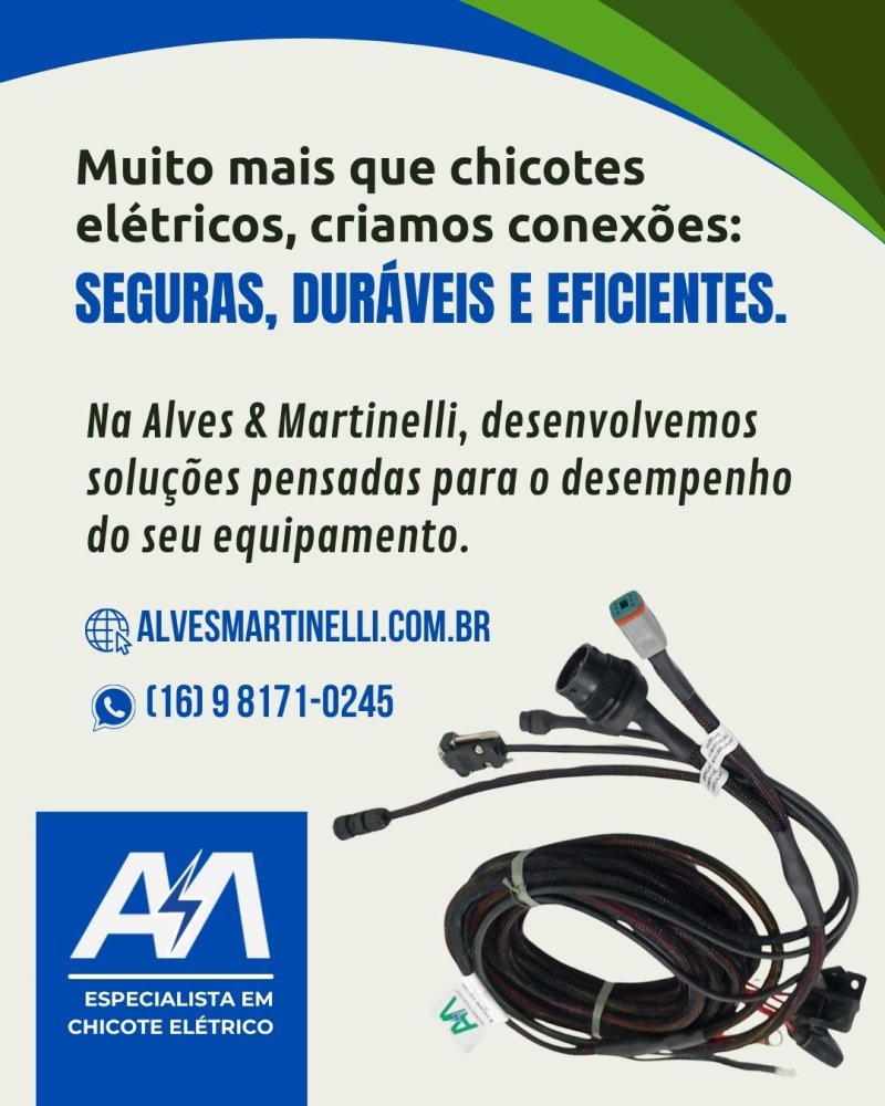 Muito mais que chicotes elétricos criamos conexões seguras, duráveis e eficientes.